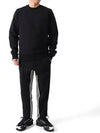 Classic Back Logo Cotton Sweatshirt Black - Y-3 - BALAAN 4