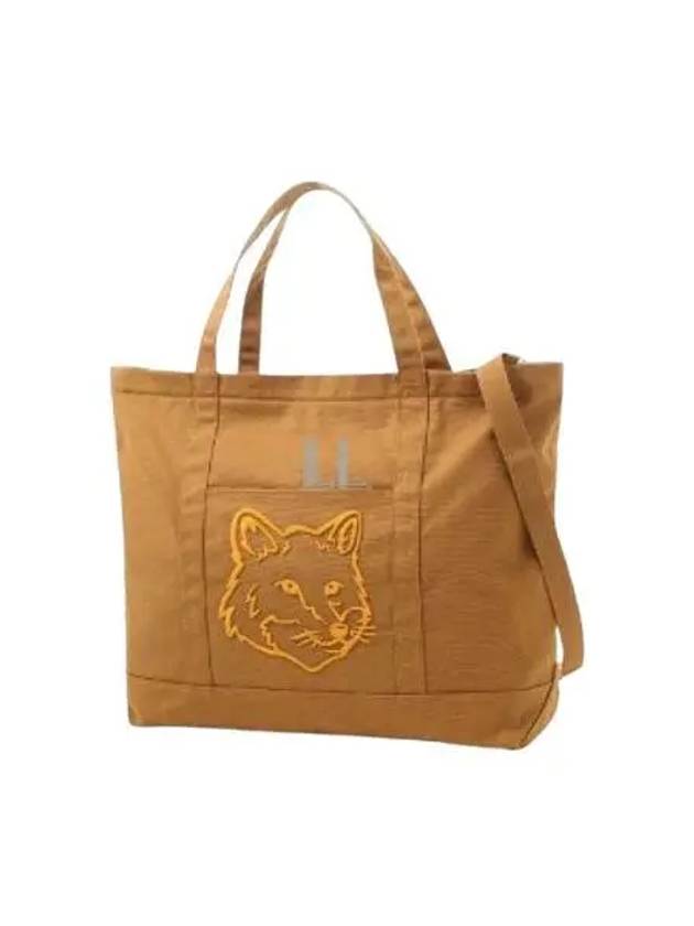 Bold Fox Head Big Tote Bag Brown - MAISON KITSUNE - BALAAN 2