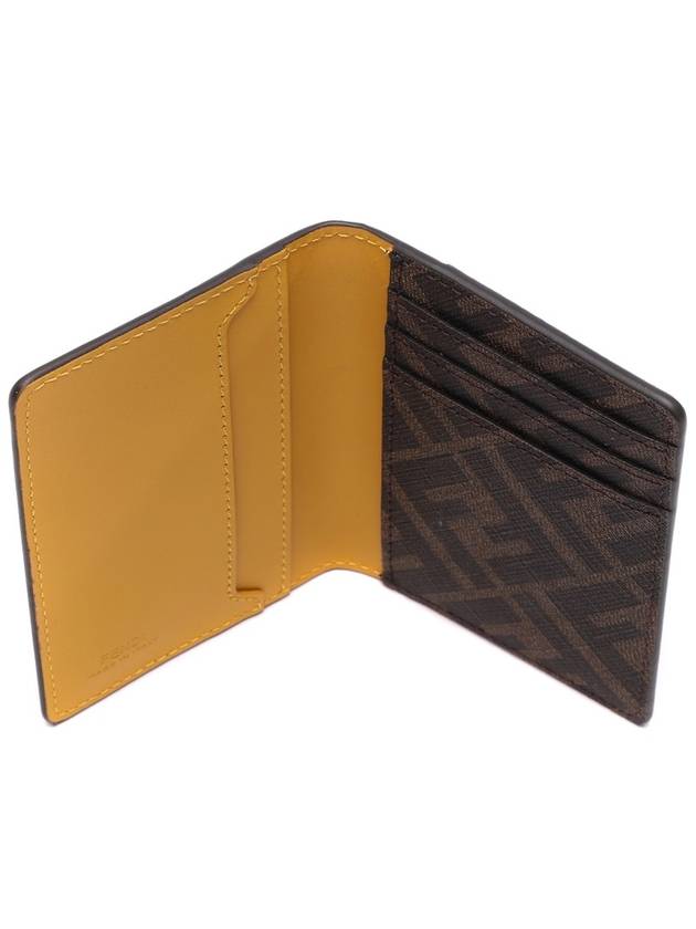 FF Square Leather Card Wallet Yellow - FENDI - BALAAN 7