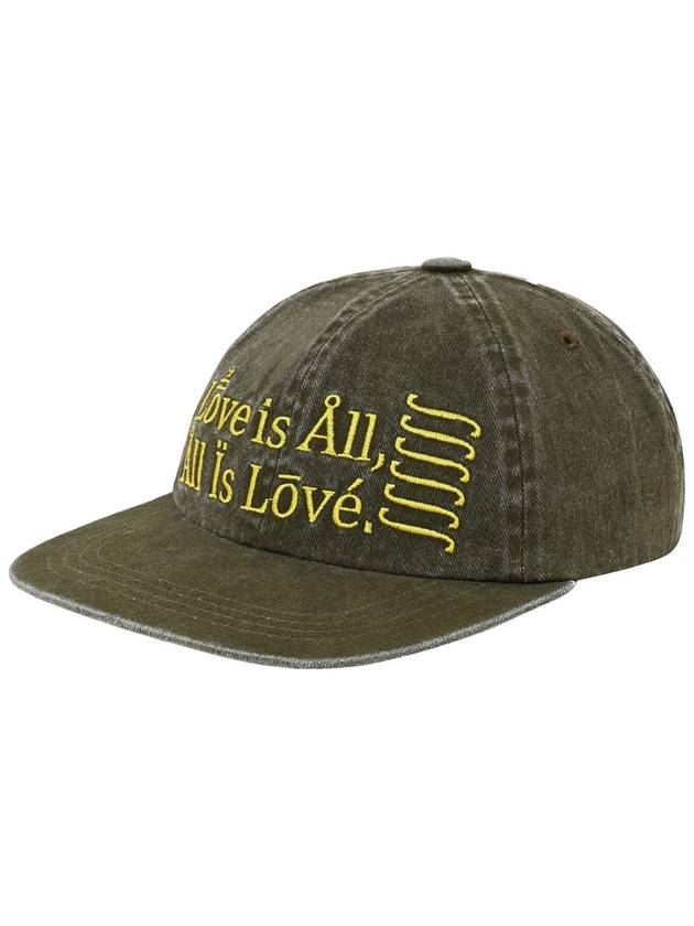 LOVE IS ALL WASHED CAP in brown - MYDEEPBLUEMEMORIES - BALAAN 3