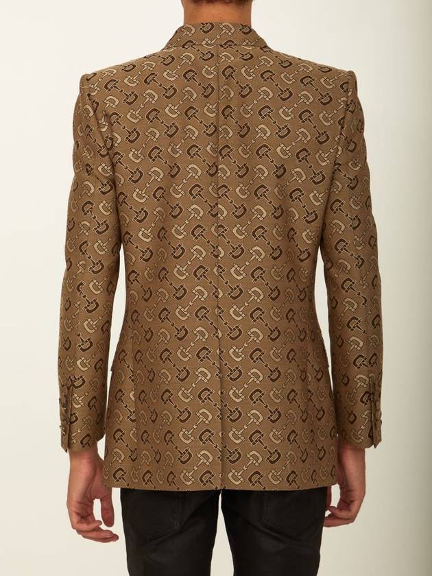 Maxi Horsebit Cotton Jacket Beige Brown - GUCCI - BALAAN 5