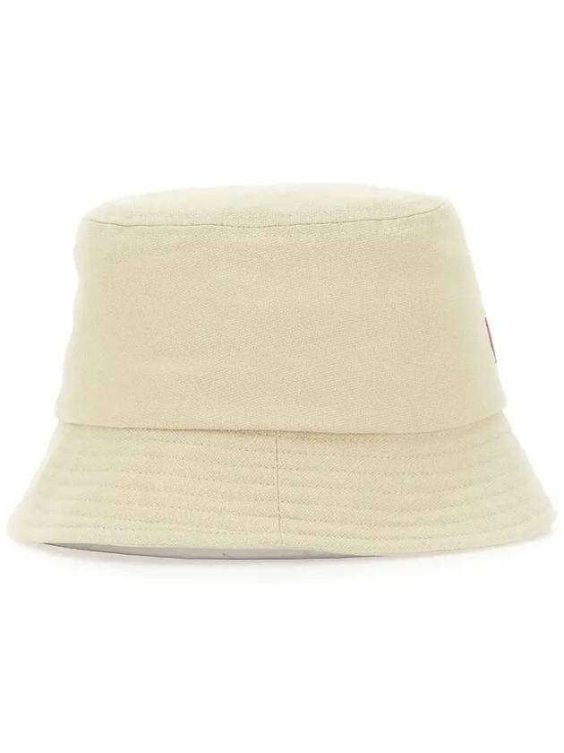 Haley Embroidered Logo Bucket Hat Ecru - ISABEL MARANT - BALAAN 4