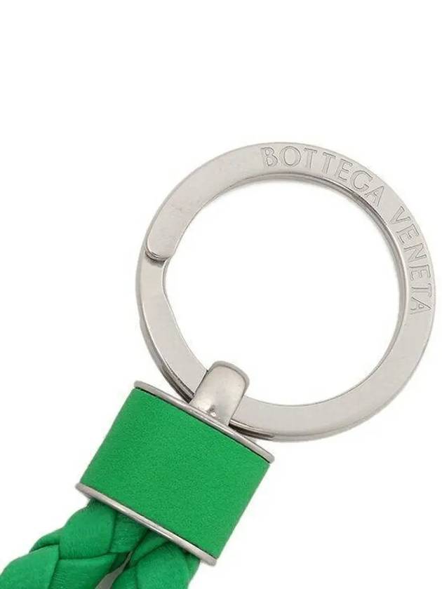 Intrecciato Leather Key Holder Parakeet - BOTTEGA VENETA - BALAAN 5