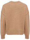 De Coeur Logo Wool Cardigan Camel - AMI - BALAAN 3