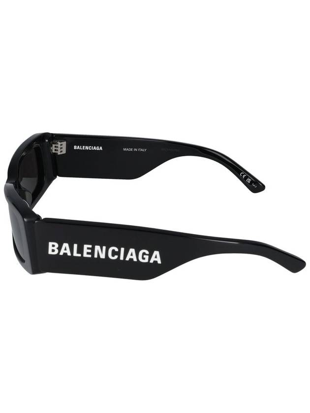 Eyewear Logo Print Rectangular Frame Sunglasses Black - BALENCIAGA - BALAAN 4