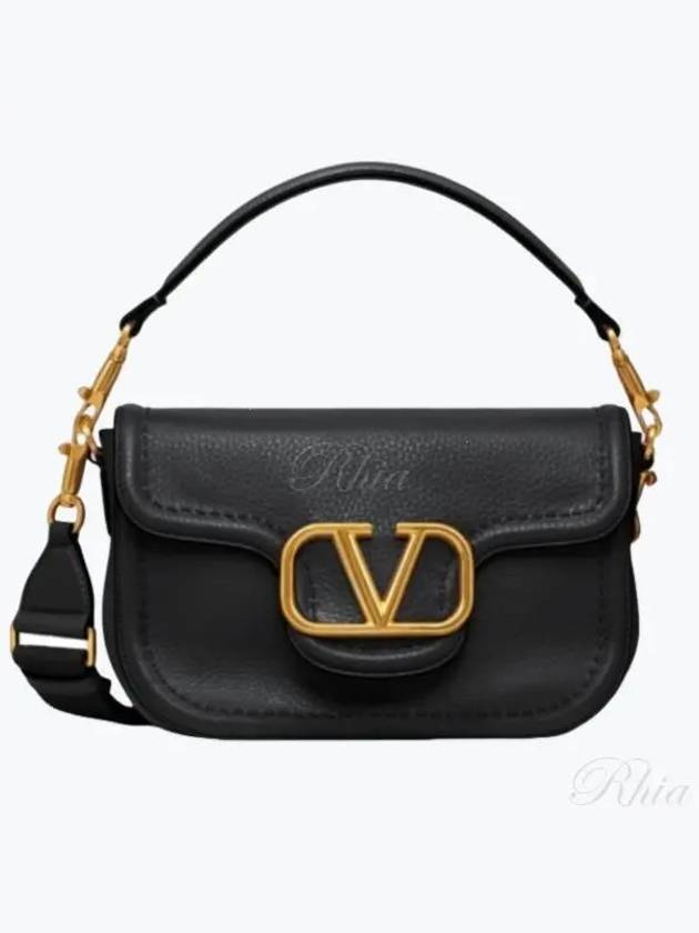 Alltime Soft Grain Calfskin Shoulder Bag Black - VALENTINO - BALAAN 2