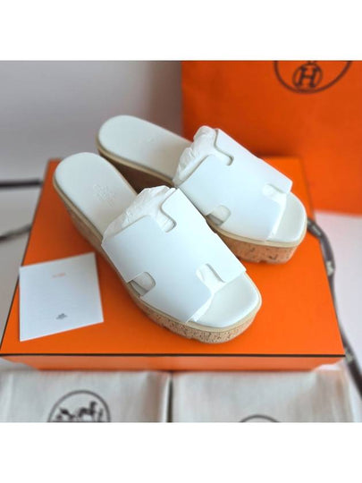 Eze 30 Calfskin Sandals White - HERMES - BALAAN 2