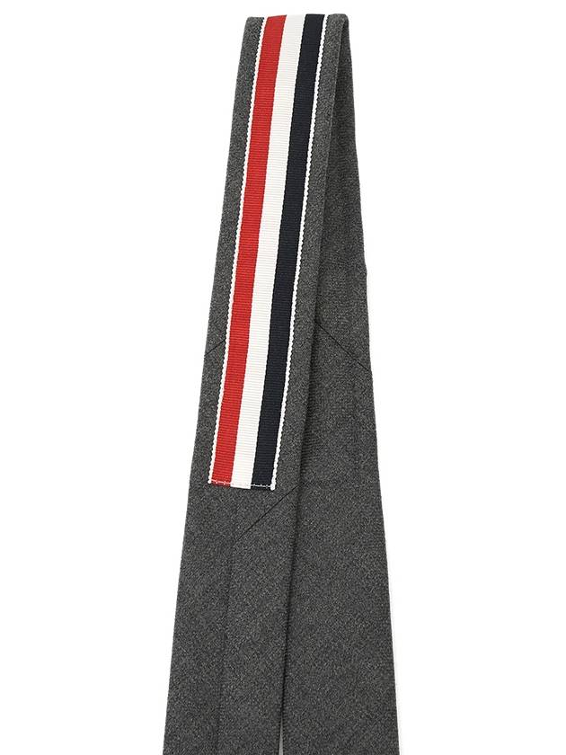 Three-Line Engineer Stripe Wool  Neck Tie Dark Grey - THOM BROWNE - BALAAN 7