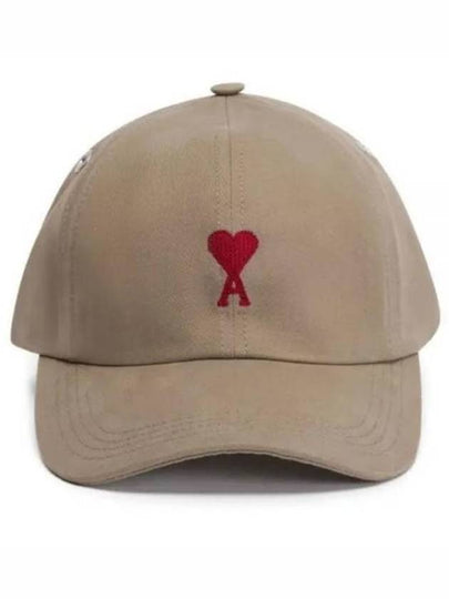 De Coeur Embroidery Ball Cap Khaki - AMI - BALAAN 2