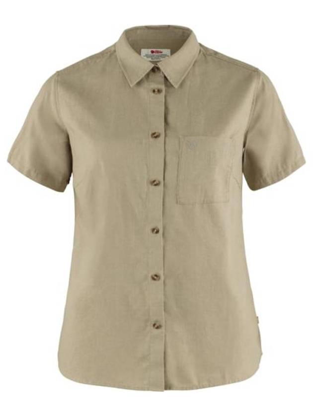 Women's Ovik Travel Short Sleeves Shirt Sand Stone - FJALL RAVEN - BALAAN 2