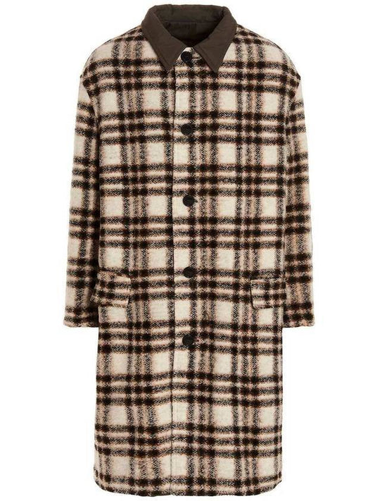 Men's Kinston Check Reversible Single Coat Ivory - ISABEL MARANT - BALAAN 2