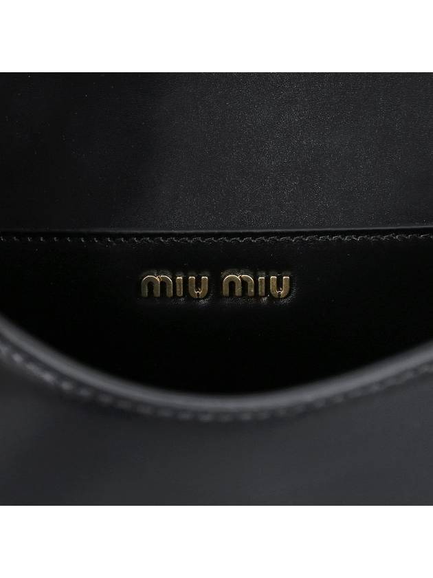 Logo Metal Buckle Shoulder Bag Black - MIU MIU - BALAAN 10