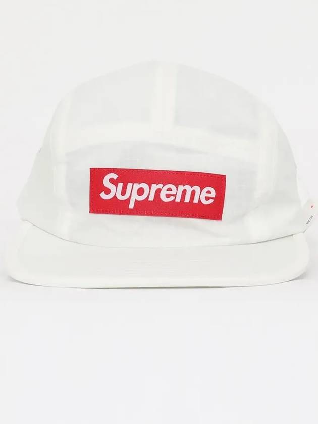 patch logo waxed ripstop camp cap FW24H16 WHITE - SUPREME - BALAAN 3