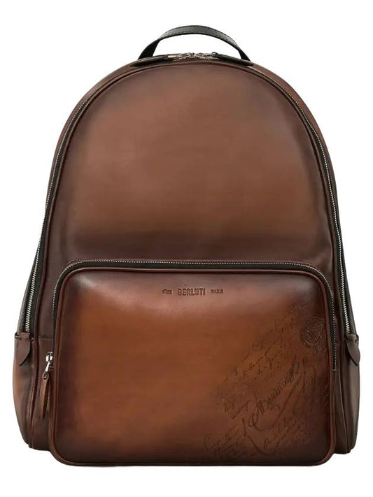 M235692ML6 Scritto Time Off Swipe Leather Backpack Berluti - BERLUTI - BALAAN 1