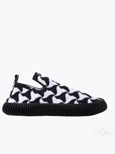 Ripple Triangle Pattern Slip-Ons Black White - BOTTEGA VENETA - BALAAN 2