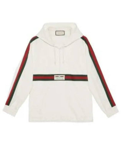 Logo Label Cotton Canvas Windbreaker White - GUCCI - BALAAN 2