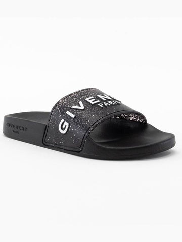 Women Slides Flat Sandals Slippers Black BE3004E125 - GIVENCHY - BALAAN 1