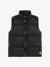 High Neck Padded Vest Black - STONE ISLAND - BALAAN 3