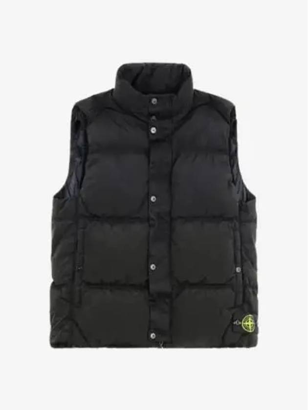 High Neck Padded Vest Black - STONE ISLAND - BALAAN 3