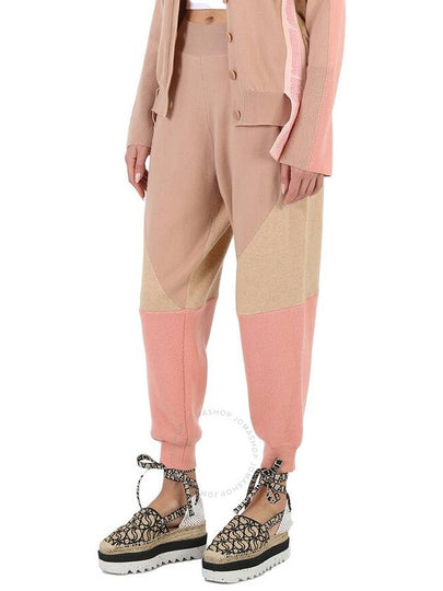 Stella Mccartney Ladies Colorblock Tonal Mix Panelled Wool Track Pants, Brand Size 38 (US Size 4) - STELLA MCCARTNEY - BALAAN 2