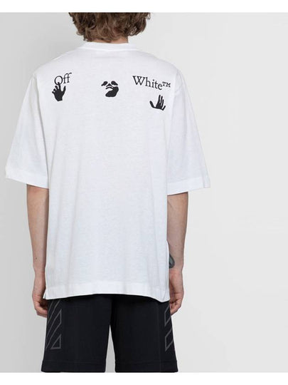 Lettering Print Short Sleeve T-Shirt White - OFF WHITE - BALAAN 2