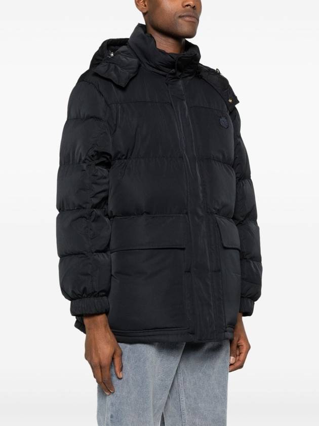 Puffer Bold Fox Head Patch Nylon Hood Padding Black - MAISON KITSUNE - BALAAN 4