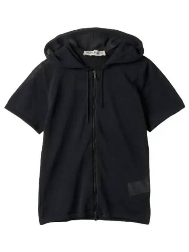 Knit slim hooded black t shirt hoodie - OUR LEGACY - BALAAN 1