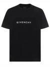 Reverse Logo Short Sleeve T-Shirt Black - GIVENCHY - BALAAN 2