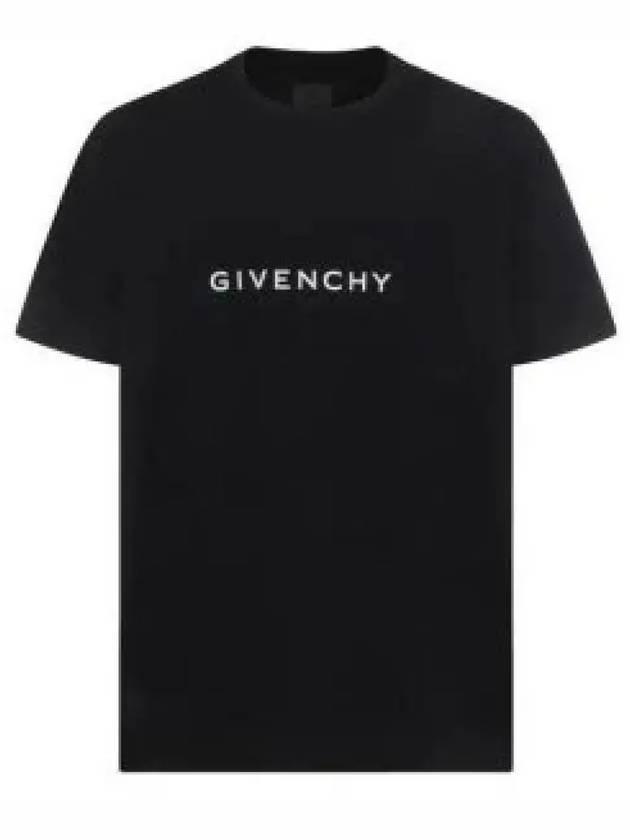 Reverse Logo Short Sleeve T-Shirt Black - GIVENCHY - BALAAN 2