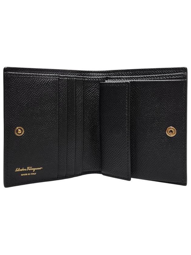 Ferragamo 22D780 Black Leather Gancini Bicycle Wallet - SALVATORE FERRAGAMO - BALAAN 8