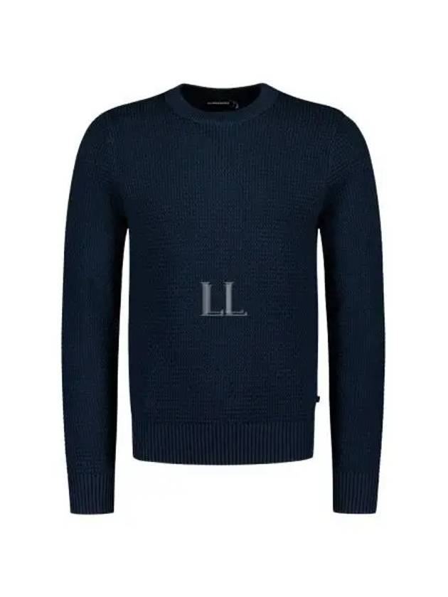 Men's Oliver Structure Knit Top Navy - J.LINDEBERG - BALAAN 2