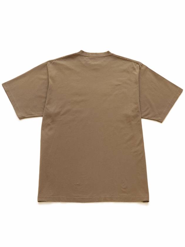 Logo Print Short Sleeve T-Shirt Taupe - BALENCIAGA - BALAAN 3