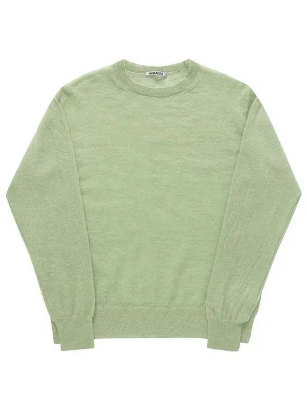 A24SP02FG LIGHT GREEN Kid Mohair Sheer P O Men's Knit - AURALEE - BALAAN 2