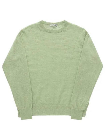 Knit A24SP02FG LIGHT GREEN Kid Mohair Sheer P O Men s - AURALEE - BALAAN 2