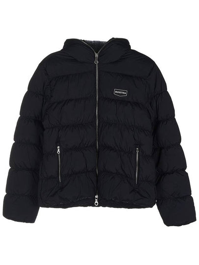 GAMONA logo patch hood padded jacket black - DUVETICA - BALAAN 2