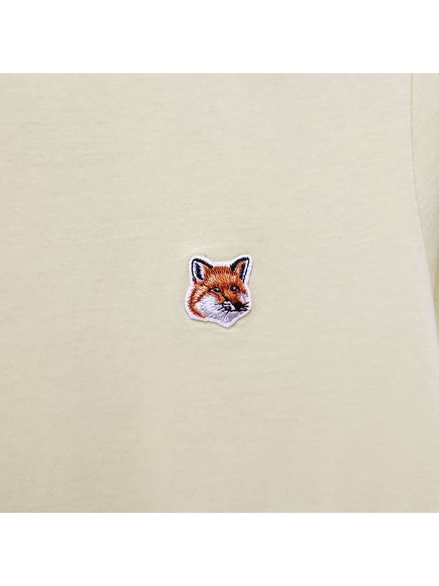 Fox Head Patch Regular Short Sleeve T-Shirt Chalk Yellow - MAISON KITSUNE - BALAAN 6