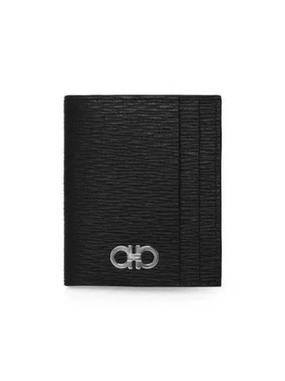 Gancini Card Wallet Black - SALVATORE FERRAGAMO - BALAAN 2