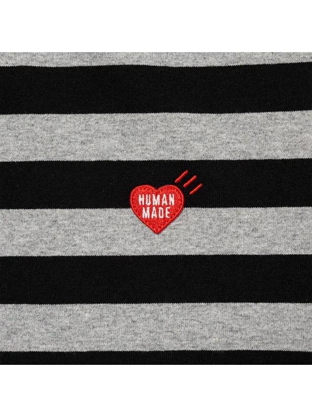 Striped long sleeve t shirt gray HM28CS039 - HUMAN MADE - BALAAN 4