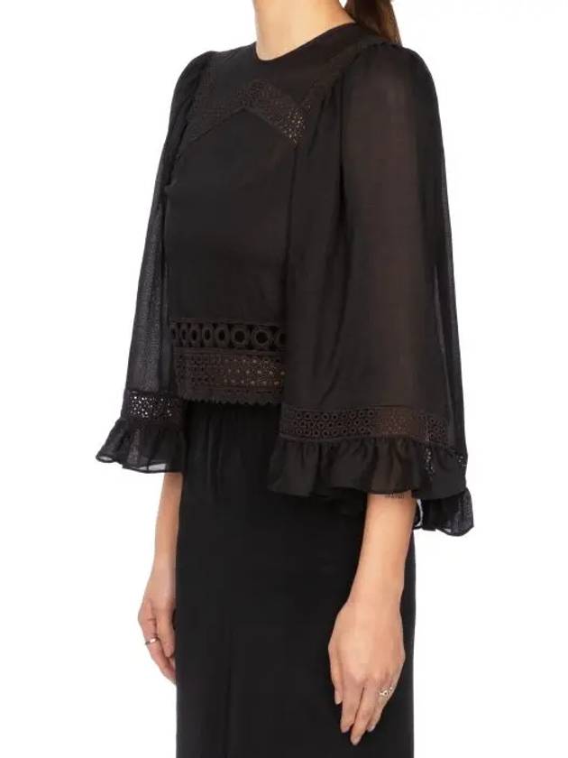 McCue Lace Blouse Black - ALEXANDER MCQUEEN - BALAAN 3