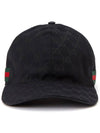 Original GG Web Supreme Canvas Baseball Ball Cap Black - GUCCI - BALAAN 3