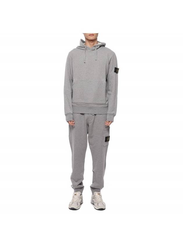 Garment Dyed Cotton Fleece Cargo Truck Pants Melange Grey - STONE ISLAND - BALAAN 4