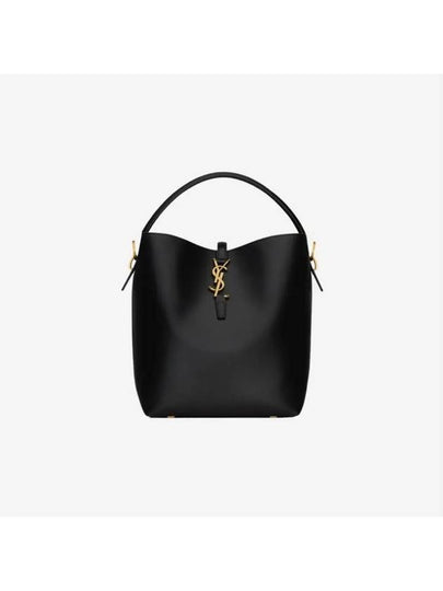 Le 37 Leather Bucket Bag Black - SAINT LAURENT - BALAAN 2