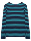 Minquiers Modern Stripe Long Sleeve T-Shirt Blue - SAINT JAMES - BALAAN 2