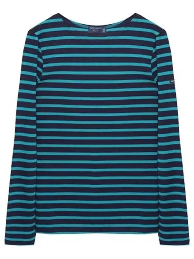 Minquiers Modern Stripe Long Sleeve T-Shirt Blue - SAINT JAMES - BALAAN 2