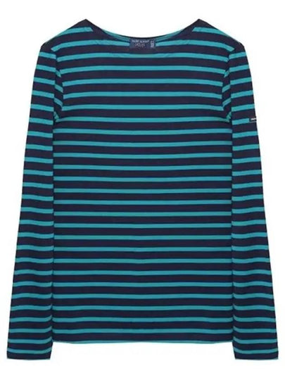 Minquiers Modern Stripe Long Sleeve T-Shirt Blue - SAINT JAMES - BALAAN 2