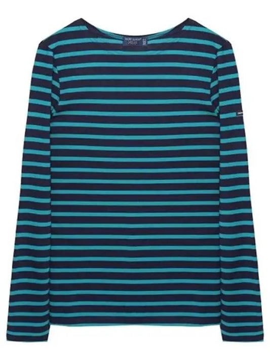 Minquiers Modern Stripe Long Sleeve T-Shirt Blue - SAINT JAMES - BALAAN 2