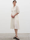 pin tuck flare dress_cream - MITTE - BALAAN 3