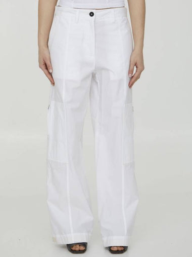 23 ss White Cotton Pants J40KA013345127100 B0020171508 - JIL SANDER - BALAAN 1