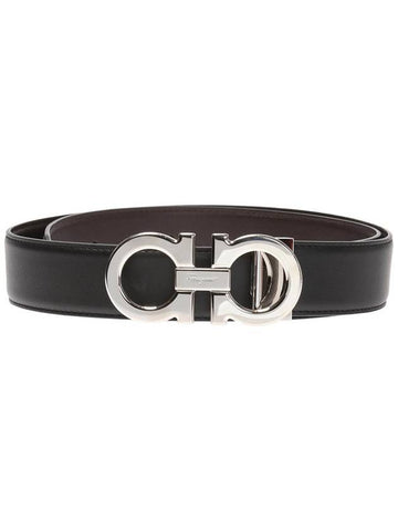 FERRAGAMO Logo Belt, Men's, Black - SALVATORE FERRAGAMO - BALAAN 1