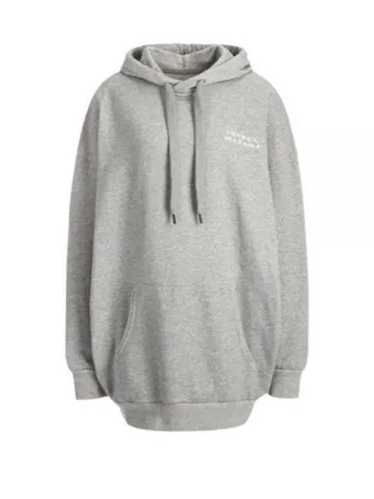 Solena Embroidered Logo Oversized Hoodie Grey - ISABEL MARANT - BALAAN 2